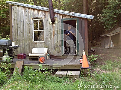 Hunting cabin Editorial Stock Photo