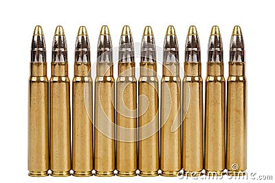 Hunting cartridges Stock Photo