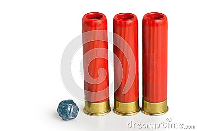 Hunting cartridges and bullet for them Stock Photo