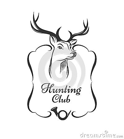 Hunting club badge Vector Illustration