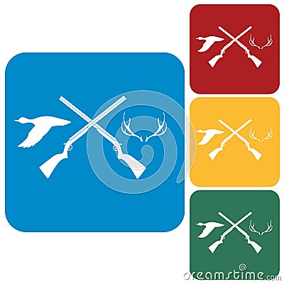 Hunting club logo icon Vector Illustration