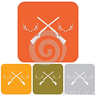 Hunting club logo icon Vector Illustration