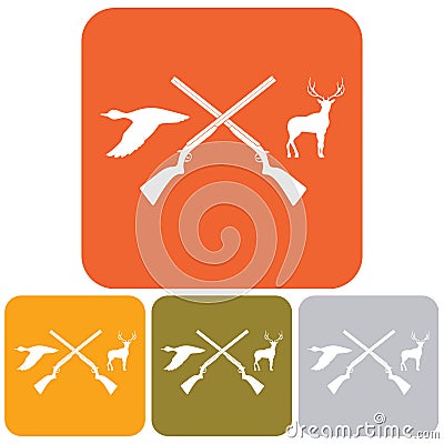 Hunting club logo icon Vector Illustration