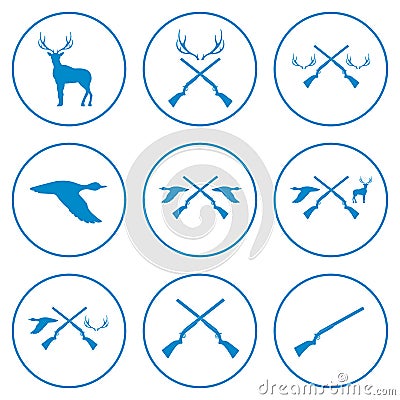 Hunting club logo icon Vector Illustration