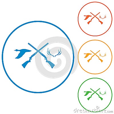 Hunting club logo icon Vector Illustration