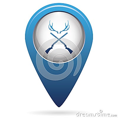 Hunting club logo icon Vector Illustration