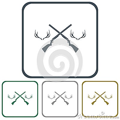 Hunting club logo icon Vector Illustration