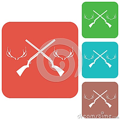 Hunting club logo icon Vector Illustration