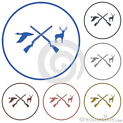 Hunting club logo icon Vector Illustration