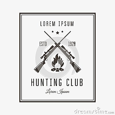 Hunting club Vector Illustration