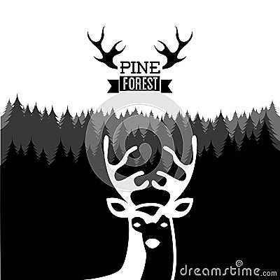 Hunting design Vector Illustration