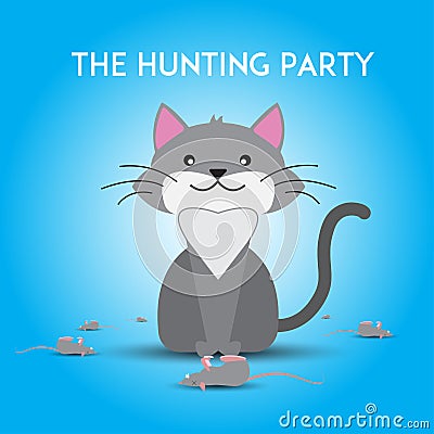 The hunting party Vector Illustration