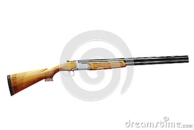 Hunting shotgun isolated Stock Photo