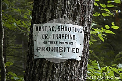 Hunting sign Stock Photo