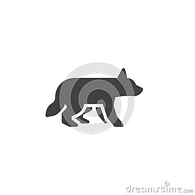 Hunting wolf vector icon Vector Illustration