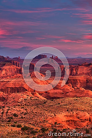 Hunts Mesa navajo tribal majesty place near Monument Valley, Arizona, USA Stock Photo