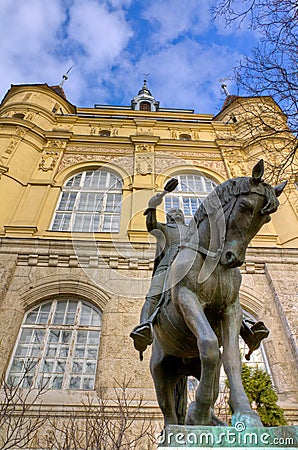 Hunyadi Janos statue, Vajdahunyad castle, Budapest Stock Photo