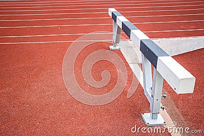 Hurdle sport challange Stock Photo