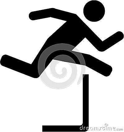 Hurdles pictogram Vector Illustration