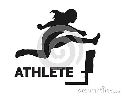 Hurdles race track Stock Vector Vector Silhouettes Stock Photo