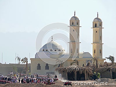 HURGHADA, EGYPT - 13 NOVEMBER 2008: Safari raid for tourists. Editorial Stock Photo