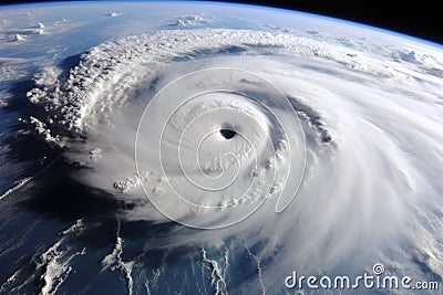 Hurricane climate tornado atlantic weather earth atmosphere wind typhoon storm clouds cyclone space Stock Photo