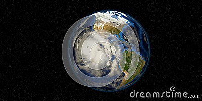 Hurricane Genevieve 2020 from Space. Elements of this image are furnished by NASA Stock Photo