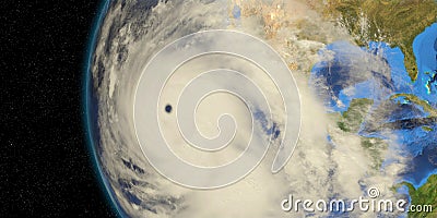 Hurricane Genevieve 2020 from Space. Elements of this image are furnished by NASA Stock Photo