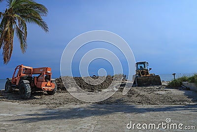 Hurricane Irma clean up in Key West Florida Editorial Stock Photo