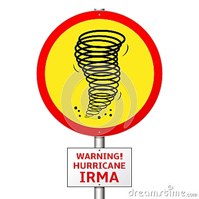 Hurricane Irma road sign concept Vector Illustration