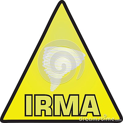 Hurricane Irma sign Vector Illustration