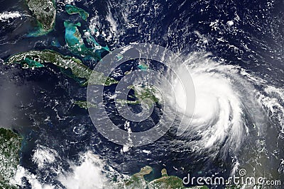 Hurricane Maria makes landfall in Puerto Rica in September 2017 - Elements of this image furnished by NASA Stock Photo