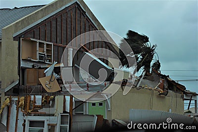 Hurricane Michael destruction destroyed townhouse obliterated Editorial Stock Photo