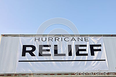 Hurricane Relief for Irma and Harvey Victims Stock Photo