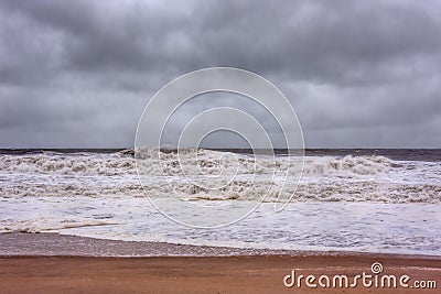 Hurricane Sandy Approaches New Jersey Shore Stock Photo