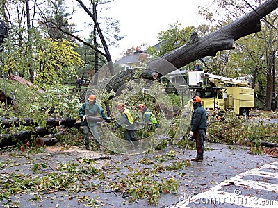 Hurricane Sandy Cleanup Editorial Stock Photo