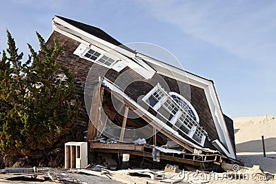 Hurricane Sandy Damage Stock Photo