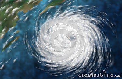 Hurricane Storm Weather Cartoon Illustration