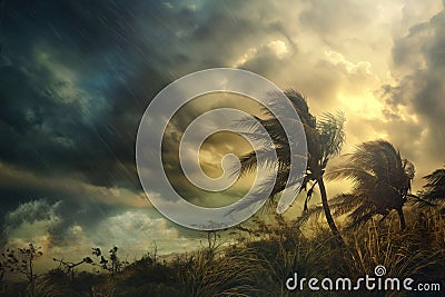 hurricane, tropical cyclone, strong wind Stock Photo