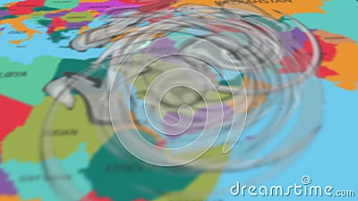Weather Radar Digital Satellite Map (Europe) Stock Footage - Video of view,  meteorology: 43679578