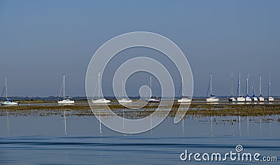 Hurst castle ferry Stock Photo