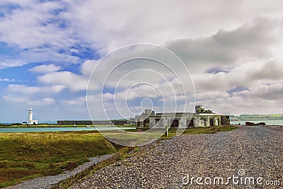 Hurst Point Lighthouse and Hurst Castle Editorial Stock Photo