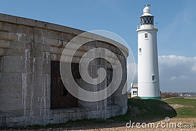 Hurst point Lighthouse Stock Photo