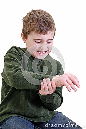 Hurt child Stock Photo