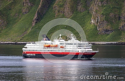 Hurtigruten coastal vessel Nordnorge Editorial Stock Photo