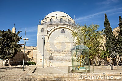 The Hurva Synagogue , is a historic synagogue located Stock Photo