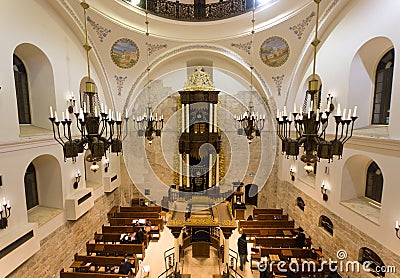 The Hurva synagogue in Jerusalem Editorial Stock Photo
