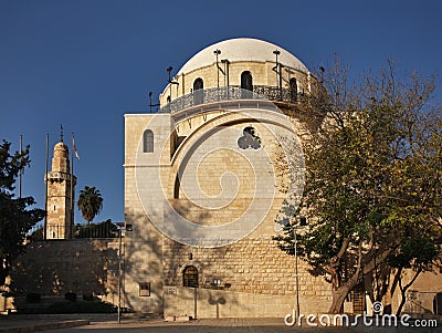 Hurva Synagogue in Jerusalem. Israel Stock Photo