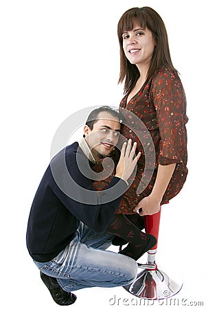 Husband listening Stock Photo