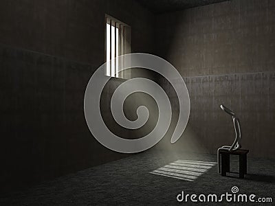 Husband is in prison - conceptual image Stock Photo